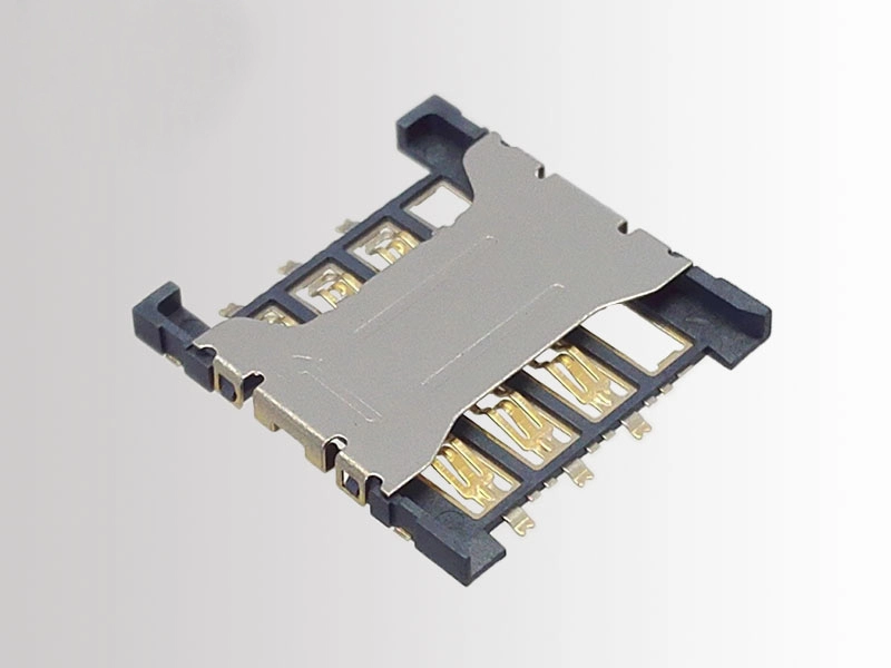 KLS1-SIM-099 2.54mm Pitch 6 Pin H1.5mm Micro SIM Card Connector 1