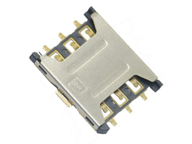 KLS1-SIM-076 2.54mm Pitch 6 Pin H1.35mm Nano SIM Card Connector 1