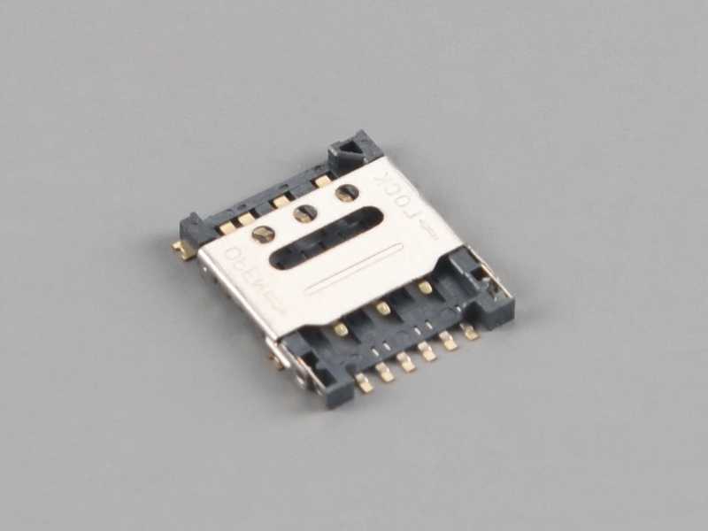 KLS1-SIM-077A 1.27mm Pitch 6 Pin H1.4mm With CD pin  Nano SIM Card Connector 1