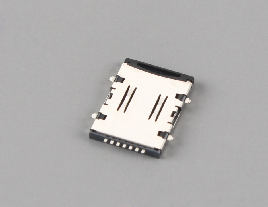 KLS1-SIM-100 With CD pin MID MOUNT & Tray type 6 Pin H1.5mm Nano SIM Card Connector 1
