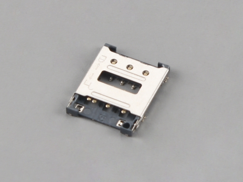 KLS1-SIM-101  H1.4mm 6 Pin With CD pin Nano SIM Card Connector 1
