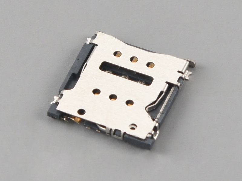 KLS1-SIM-104 1.27mm Pitch 6 Pin H1.5mm With CD pin Nano SIM Card Connector 1