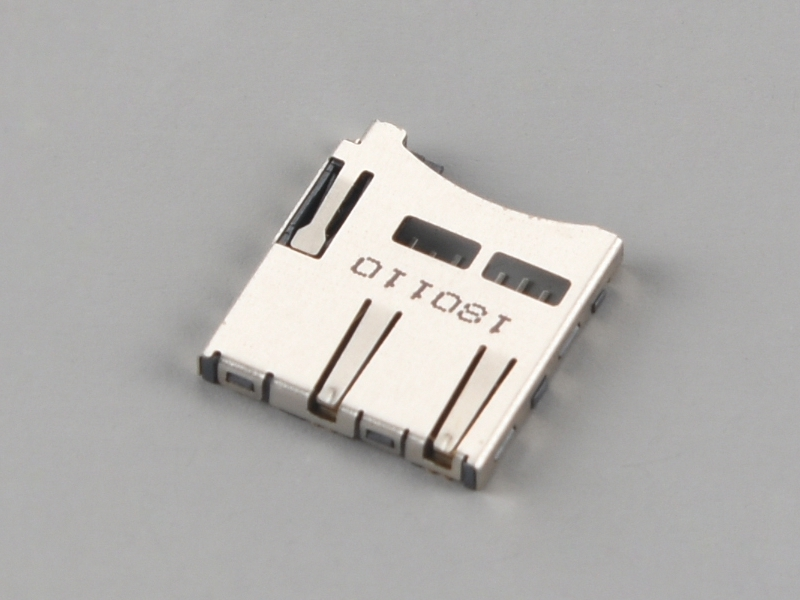 KLS1-TF-001 PUSH-PULL H1.85mm Normally Closed Micro SD Card Connector 1