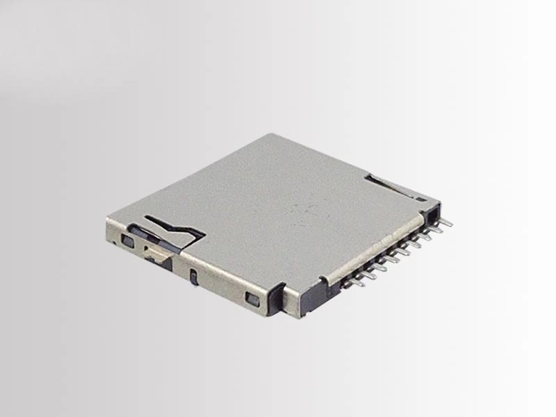 KLS1-TF-003A Push-Push H1.0mm Mid Mount With CD Pin Micro SD Card Connector 1