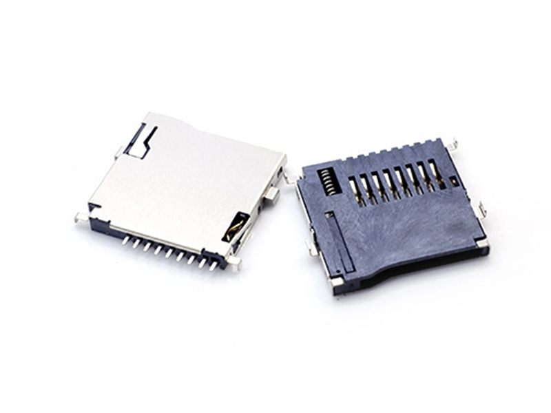 KLS1-TF-003E Push-Push H1.0mm Mid Dip Mount With CD Pin Micro SD Card Connector 1