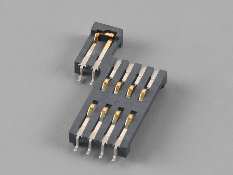 KLS1-SIM-045A SMD 8 Pin with LEFT CD Pin Smart Card Connector 1
