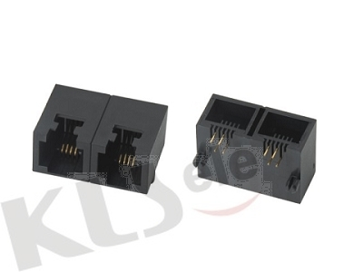KLS12-142-6P Double PCB Modular Jack RJ11/RJ12/RJ14/RJ25(53SERIES) 1
