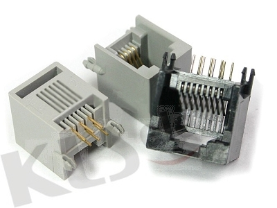 KLS12-124-6P Modular Jack RJ11/RJ12/RJ14/RJ25 (55SERIES) 1