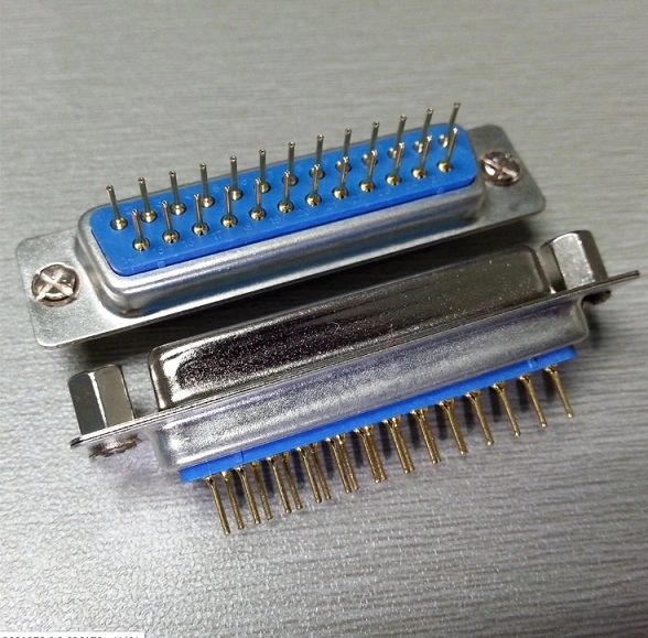 KLS1-221A & KLS1-221B & KLS1-221C & KLS1-221D DP Riveting Type 2 Row PCB Dip Type D-Sub Connector 9 15 25 37 pin male female 1