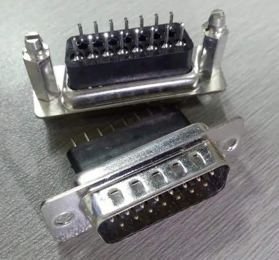 KLS1-171 / KLS1-171B / KLS1-171C 2 Row PCB Dip Type D-Sub Connector 9 15 25 37 pin male female 1