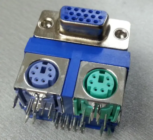 KLS1-121 VGA to Mini Din  Dual port D-SUB Connector 1