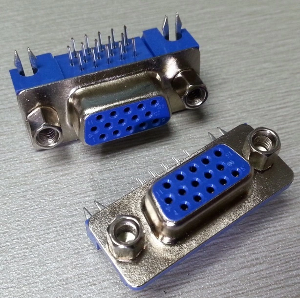 KLS1-416 HDR 3 Row PCB Right Angle 5.08mm Type D-Sub Connector 15 pin female 1