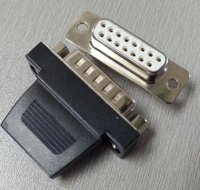 KLS1-DBE Plastic Chromium plated D-SUB Hood 9 15 25 pin 1