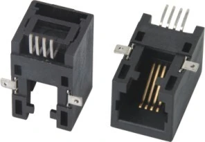 KLS12-SMT13-4P SMT Modular Jack RJ9/RJ10/RJ22 1