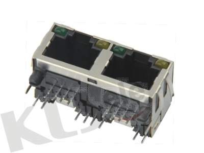 KLS12-108-8P-1X2 / KLS12-108-8P-1X4 RJ45 Modular Jack Shield With LED 1