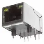 KLS12-TL004 RJ45 Modular Jack with LED Transformer (Right PCB Mount) 1