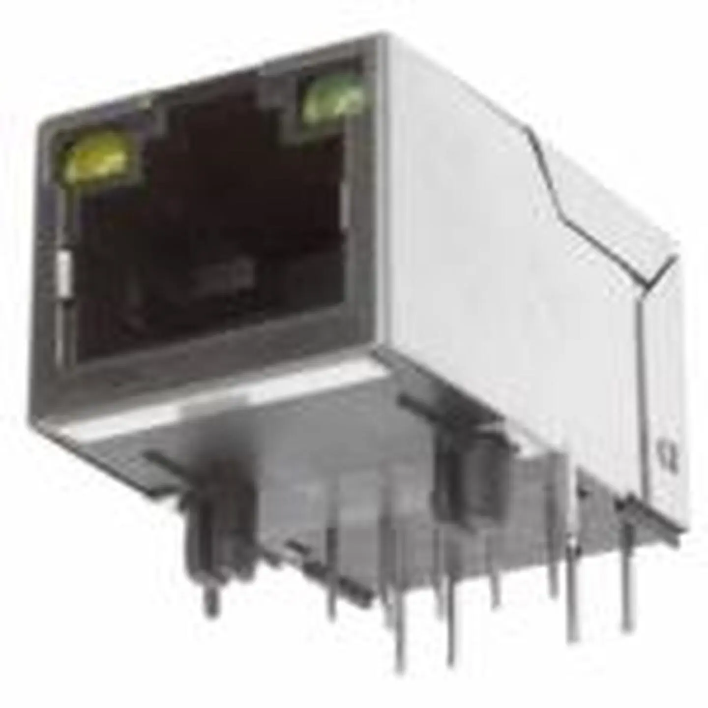 KLS12-TL004 RJ45 Modular Jack with LED Transformer (Right PCB Mount)