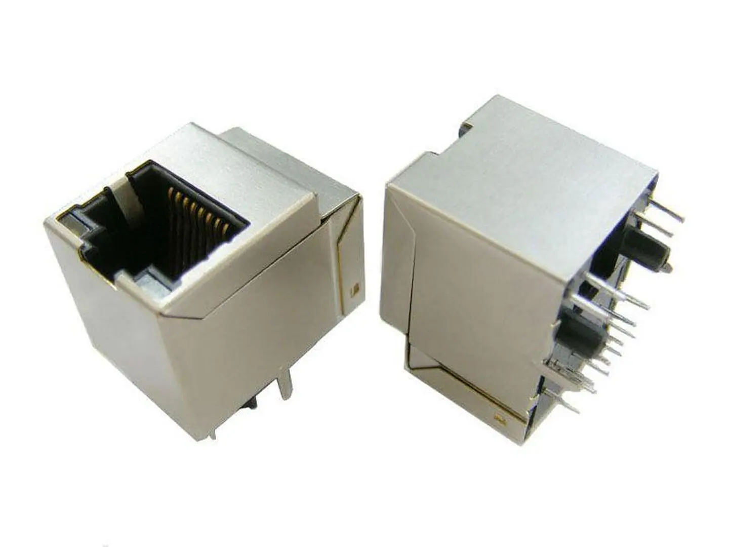 KLS12-TL006 RJ45 Modular Jack with LED Transformer(Vertical PCB Mount)