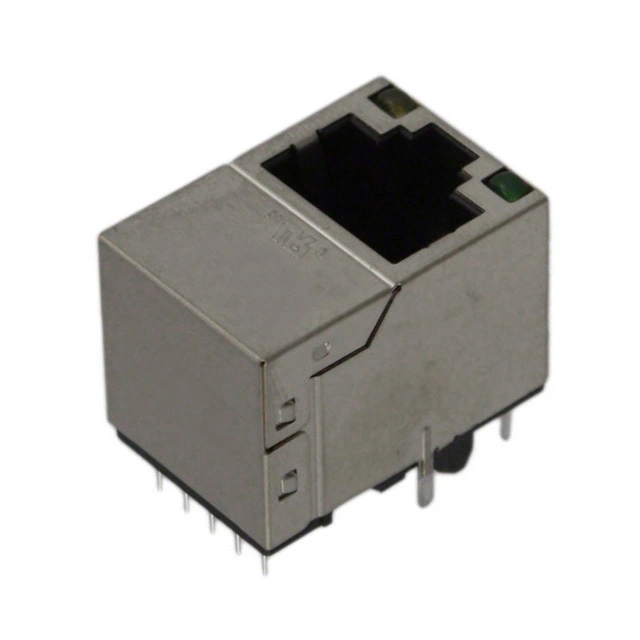 KLS12-TL008 RJ45 Modular Jack with LED Transformer (Vertical PCB Mount) 1