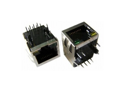 KLS12-TL058 1x1Fast RJ45 Connector with Transformer and LEDs 1