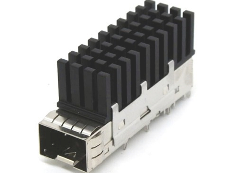 KLS12-SFP+03 SFP+ cage 1x1 Press-fit with heat sink 1