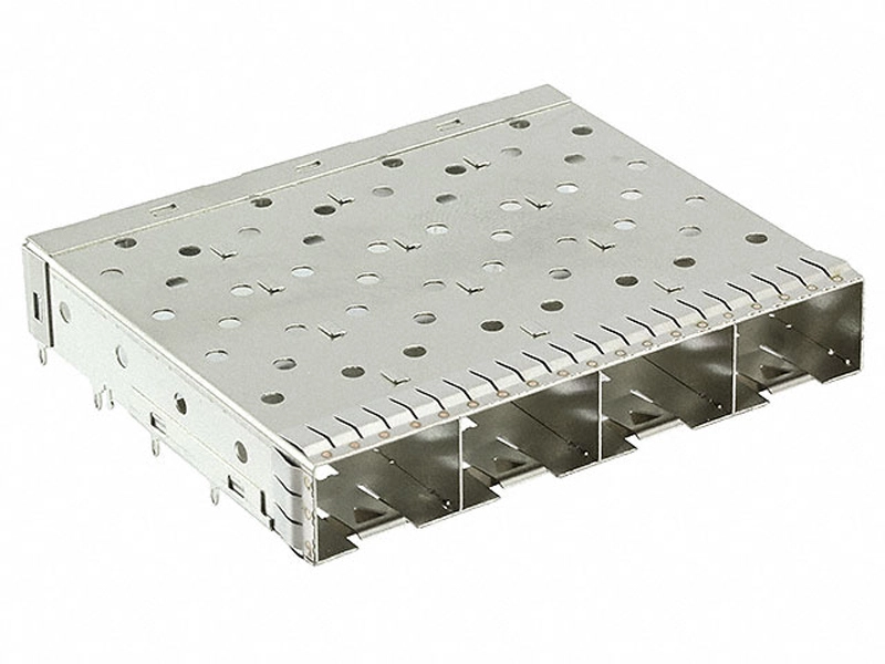 KLS12-SFP+04 SFP+ cage 1x4 Press-fit Connector 1