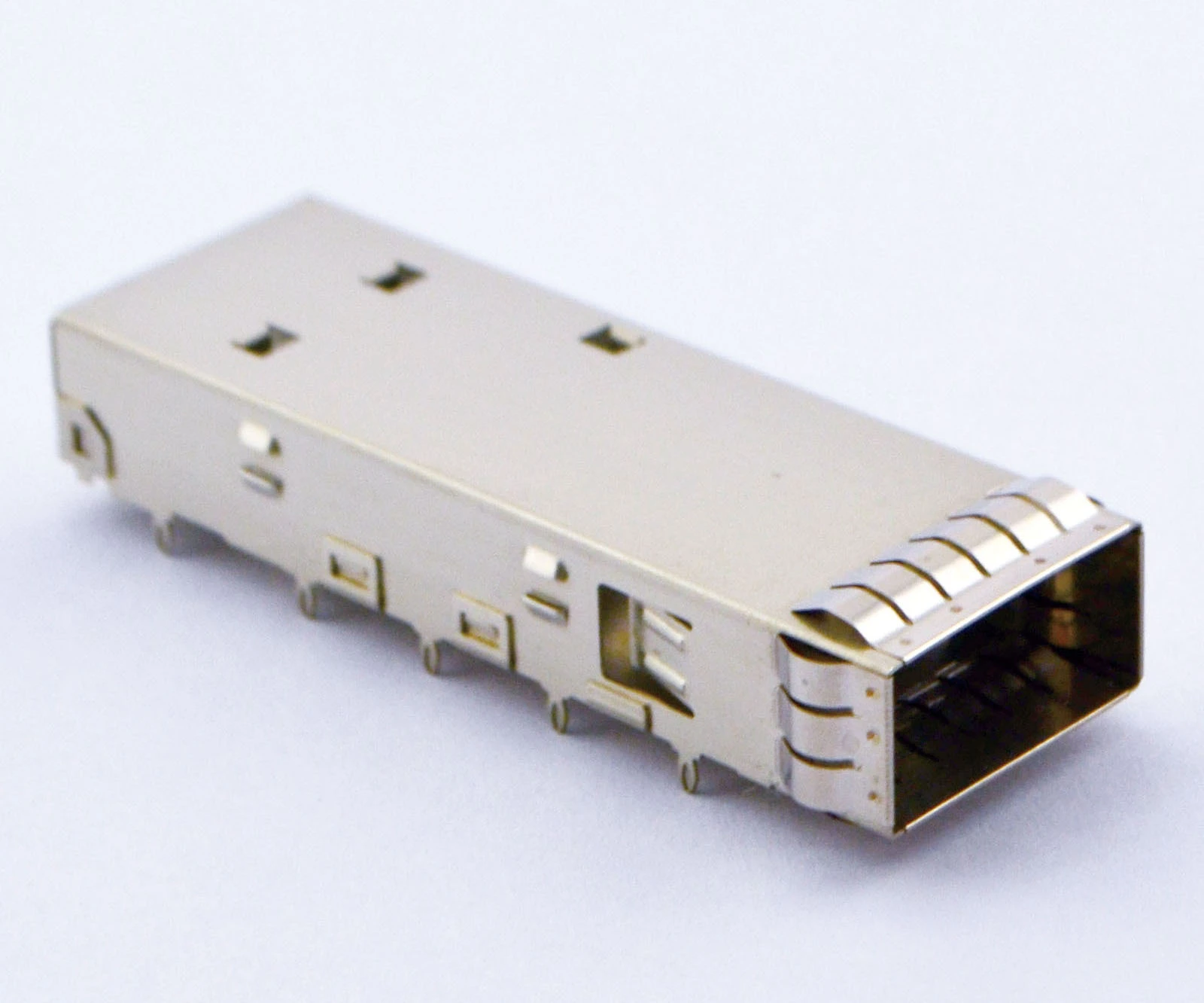 KLS12-QSFP+02 QSFP+ Cage 1x1 Press-fit Connector 1