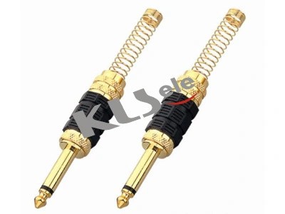 KLS1-PLG-006  Gold 6.3mm Mono Audio Plug 1