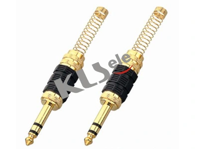 KLS1-PLG-006A  Gold 6.3mm Stereo Audio Plug 1