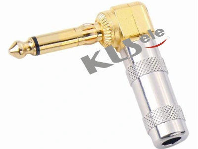 KLS1-PLR-01  Gold 6.3mm Mono Audio  Plug-Right 1
