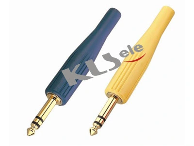 KLS1-PLG-005A  Gold 6.3mm Stereo Audio Plug 1
