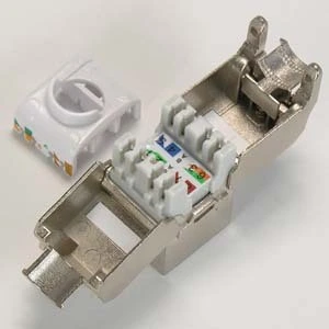 KLS12-DK7004 Cat.6A RJ-45 shielded keystone jack 10 Gigabit Ethernet applications 110IDC 1