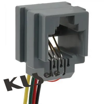 KLS12-201-6P4C KLS12-201-6P2C Wired Modular Jack 623K Gray 1