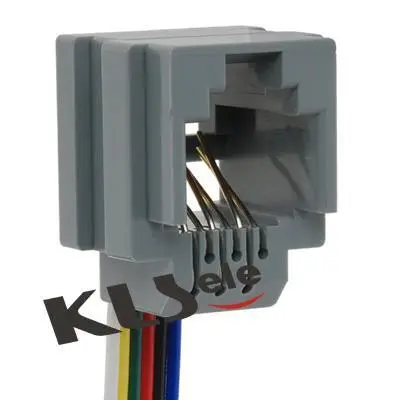 KLS12-201-6P6C Wired Modular Jack 623K Gray 1