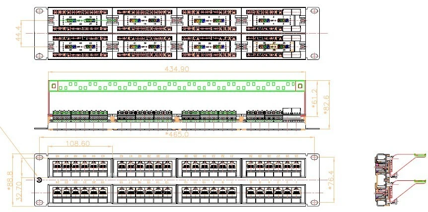KLS12-CM-1302 Patch Panel Cat6 UTP 24&48 Ports 1