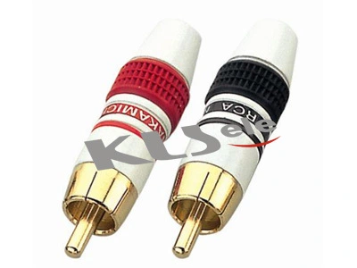 KLS1-RCA-PM05   Gold RCA Phono Audio Plug 1
