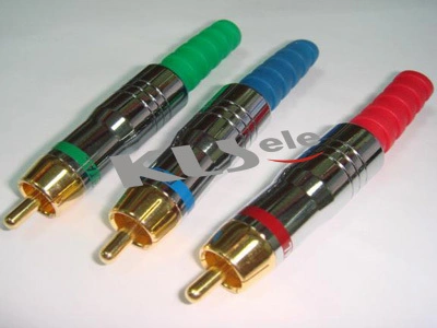 KLS1-RCA-PM06   Gold RCA Phono Audio Plug 1