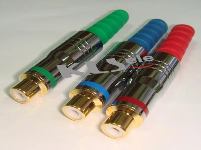 KLS1-RCA-PF06   Gold RCA Phono Audio Socket 1