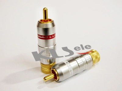 KLS1-RCA-PM07   Gold RCA Phono Audio Plug 1