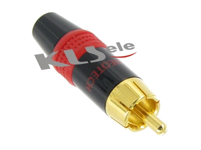 KLS1-RCA-PM09   Gold RCA Phono Audio Plug 1