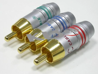 KLS1-RCA-PM10    Gold RCA Phono Audio Plug 1