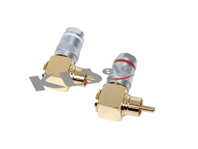 KLS1-RCA-PMR02  Gold  RCA Phono  Audio Plug-Right 1