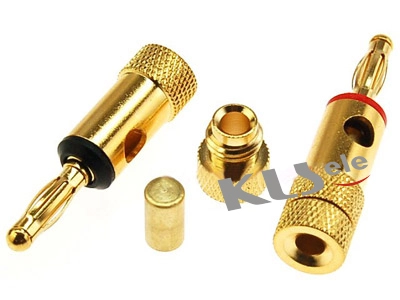 KLS1-BAP-003  4mm Banana Audio plug gold 1