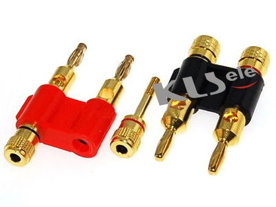 KLS1-BAP-005  4mm Banana Audio plug double 1