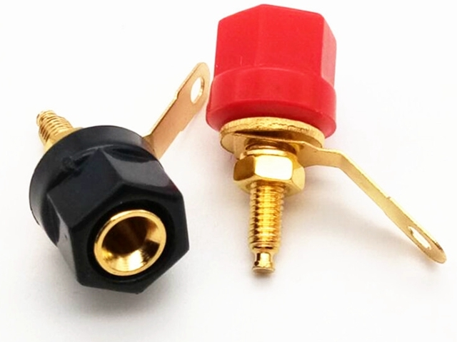 KLS1-BIP-006  M4x25mm;Binding Post Connector,Nickel OR Gold Plated 1