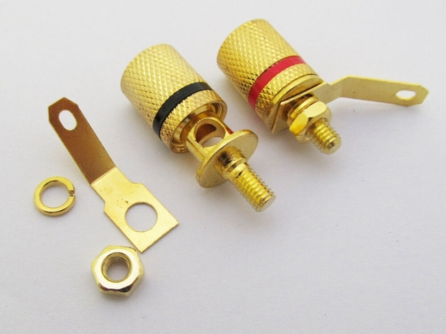 KLS1-BIP-011   M4x26mm;Binding Post Connector, Gold Plated 1