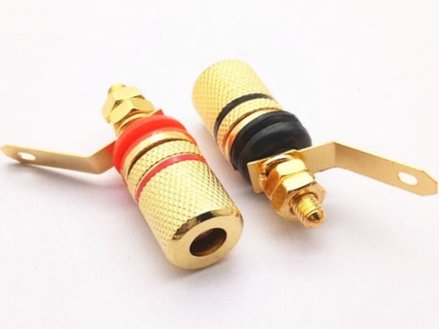 KLS1-BIP-033  M4x36mm;Binding Post Connector, Gold Plated 1