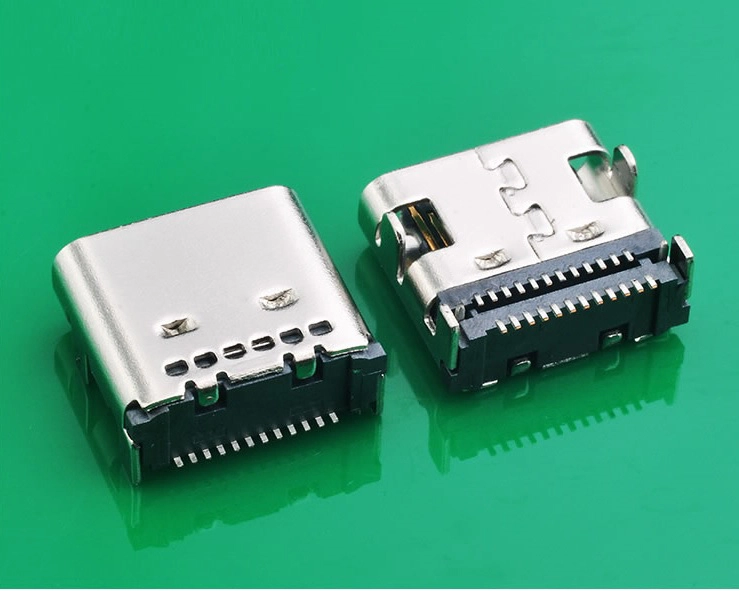 KLS1-5405 24P SMD L=7.9mm without plastic post USB 3.1 type C connector female socket 1