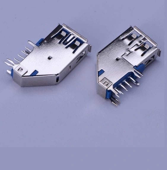 KLS1-317 upright dip 90 A Female 9P USB 3.0 Connectors 1