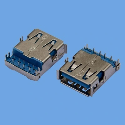 KLS1-314 dip 90 MID mount H3.18mm A Female USB 3.0 connector 1